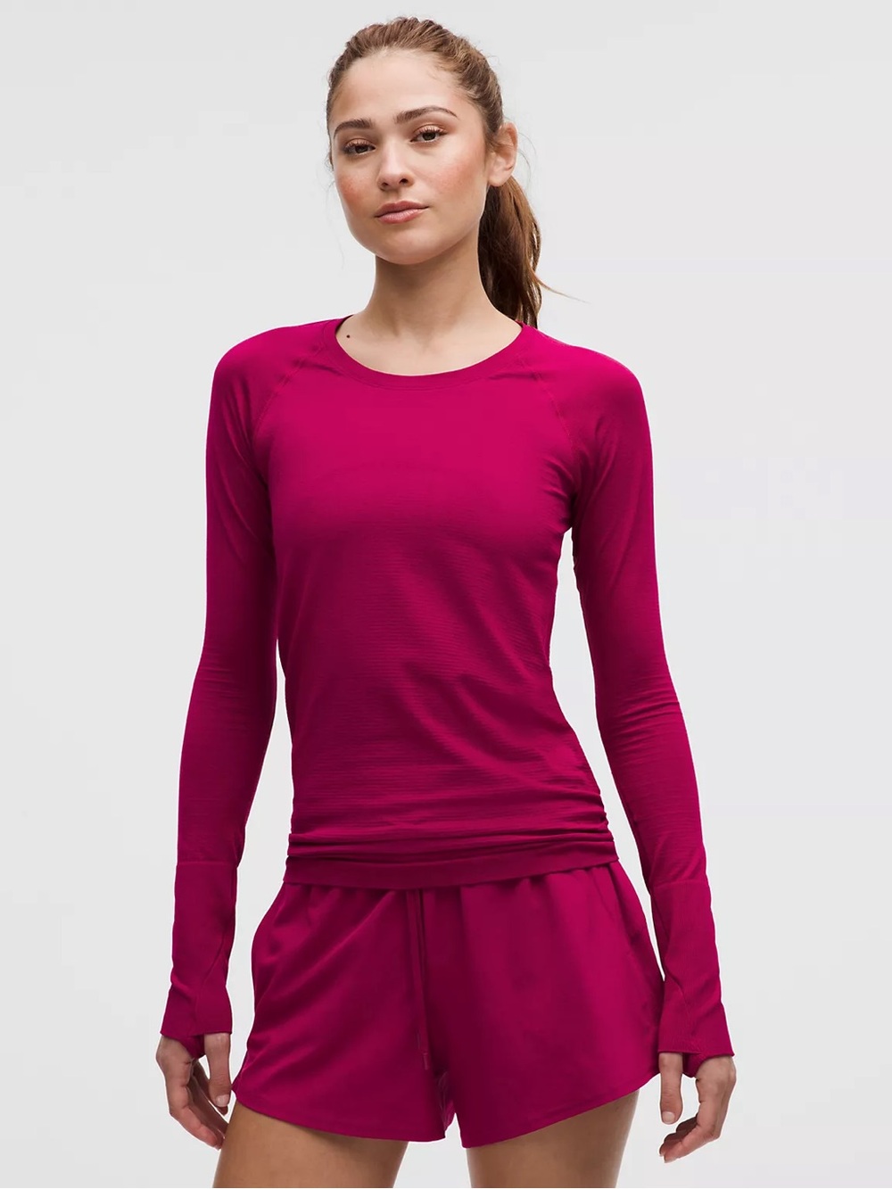 Lululemon Swiftly Tech 2.0 Long Sleeve Size 6 Pink Fuchsia Seamless Running
